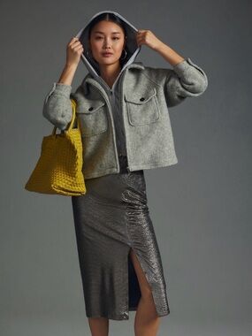 Grey Jacket with Removable Hood